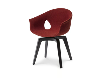 GINGER - Fabric chair with armrests by Poltrona Frau - view 2
